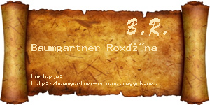 Baumgartner Roxána névjegykártya
